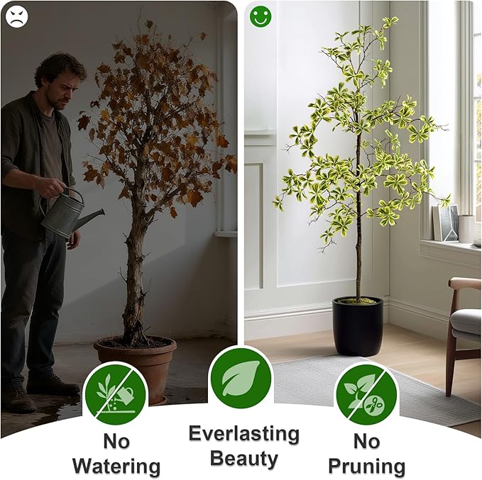 5FT Artificial Black Olive Tree Artificial Olive Plants, Tall Faux Olive Tree Faux Silk Plant Fake Plant Ultra-Realistic Silk Leaves & Natural Trunk Indoor Outdoor Use