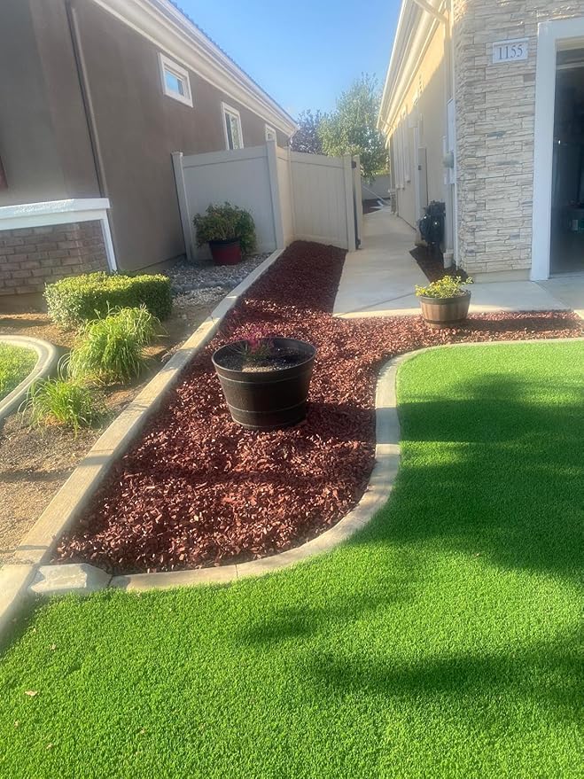 100% Wire-Free Rubber Mulch – Red, 20 lb (0.8 cu ft) | Long-Lasting, Low Maintenance, Safe for Kids & Pets – Landscaping & Playground Ground Cover