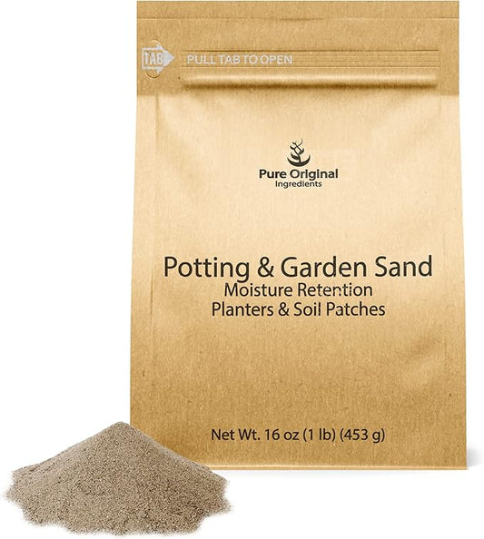 Pure Original Ingredients Potting & Garden Sand (1 lb) Add to Planters & Soil Patches, Helps Retain Moisture