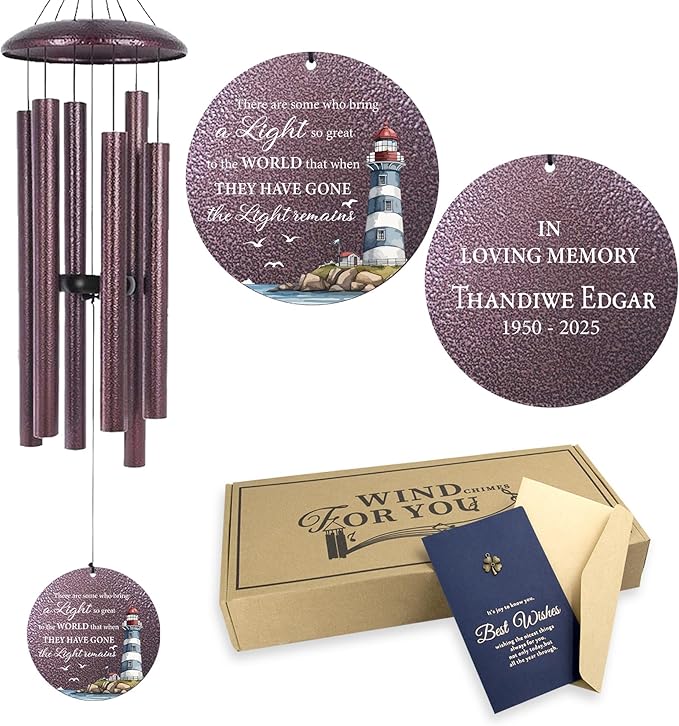 ASTARIN 30/36/45inch Personalized Memorial Wind Chimes for Loss of Loved One, Memorial Gifts for Loss of Mother/Father, Sympathy Gifts for Funeral Condolence Bereavement Grief, Wind Chimes for Outside