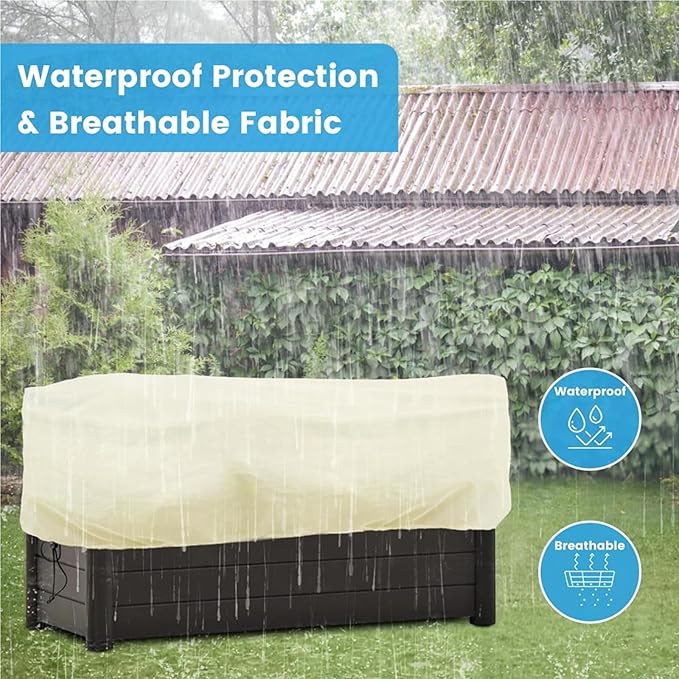 Plant Frost Protection Cover, Rectangular Garden Blanket with Drawstring, Plant Covers Freeze Protection,68.8 x 17.7 x 15.7 Inch, 2 Pack