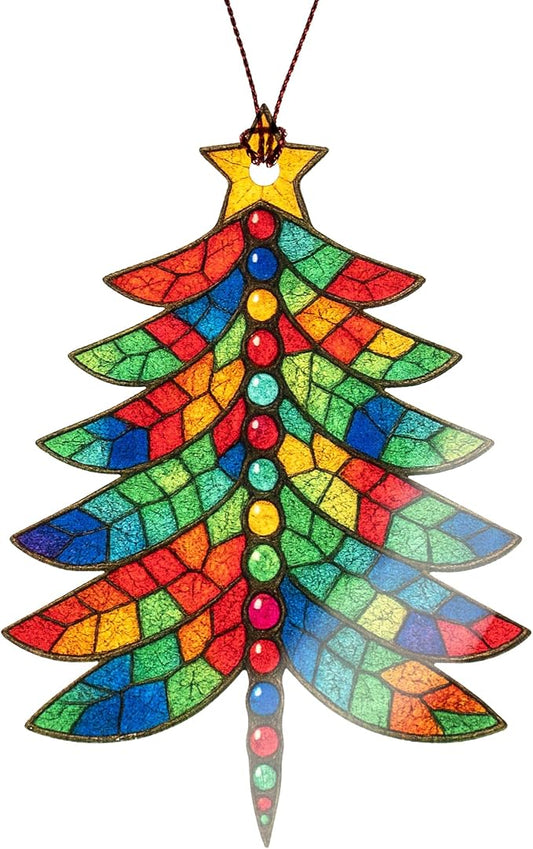 Dragonfly giftsr- Dragonfly Ornament - Dragonflies Decor - Christmas Ornament 2025 - Suncatcher Effect Stained Glass Window Hanging - car Hanging