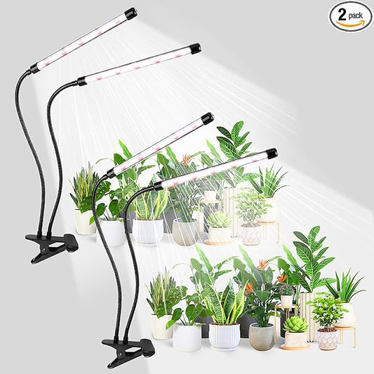 Grow Light 6500K Full Spectrum Plant Grow Lights 84 LED Plant Light with Clip Grow Lamp for Indoor Plants Growing Lamps（2PCS）