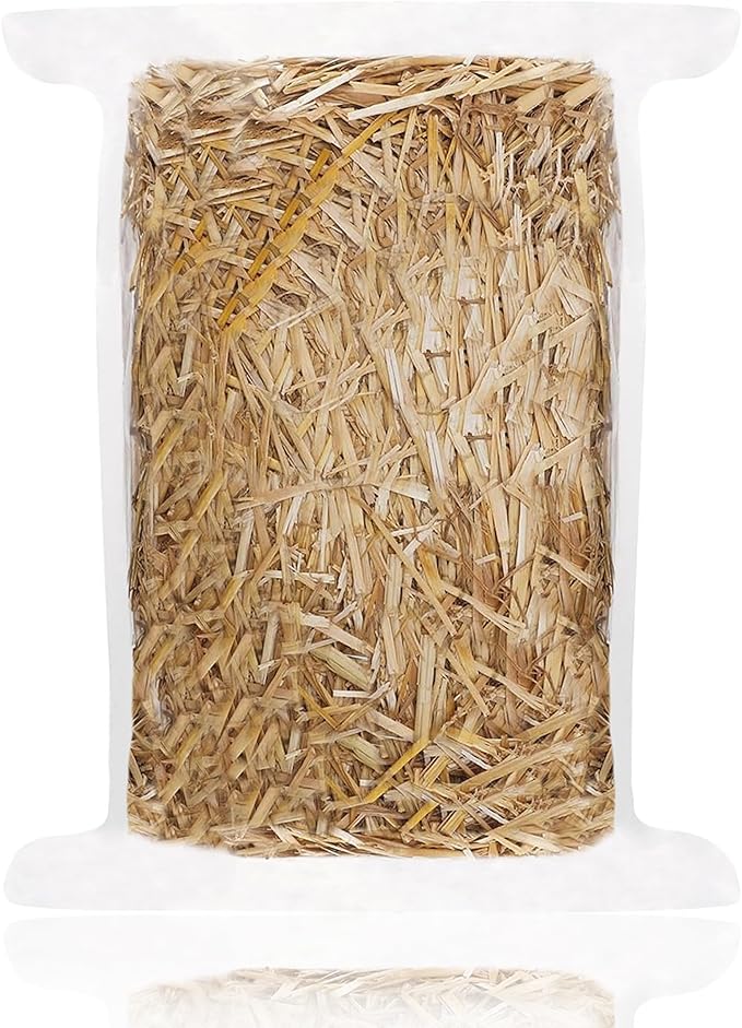 WNJ Natural Wheat Straw - 3 LB Dry Straw, Soft and Comfortable 100% Natural Straw Bale for Animal Bedding, Garden Mulch, Compost & Stray Cats Dogs Poultry, and Grass Cover