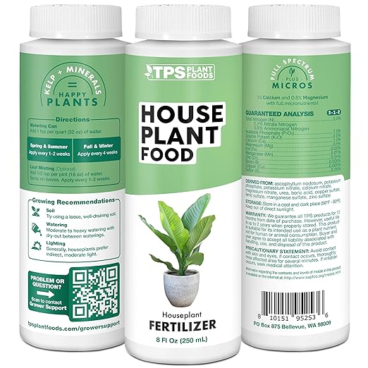 Houseplant Fertilizer for Indoor Plants, Premium Liquid Plant Food for Gardening, Concentrated Liquid Plant Food 8 oz (250mL)