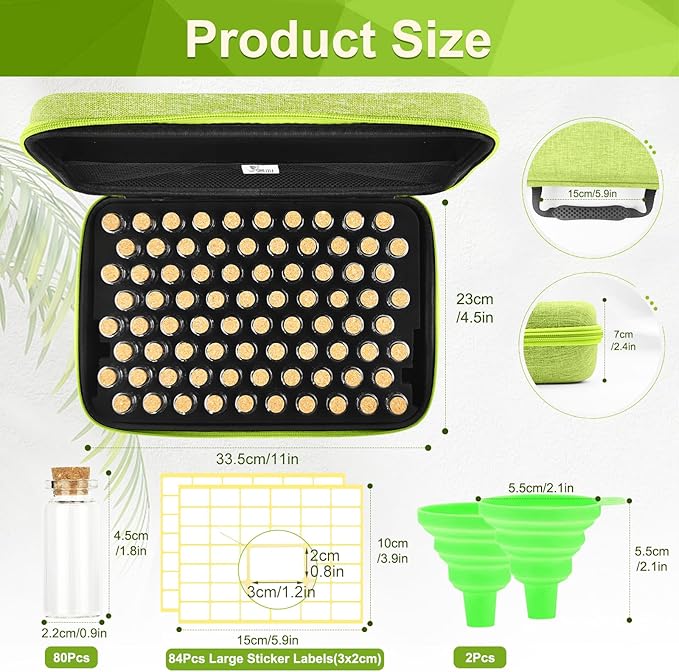 80 Slots Seed Storage Organizer with 40 Seed Envelopes, Sturdy Organizer Storage Box with Label Stickers, Glass Container for Flower Vegetable Garden Seed Saving (Seeds not Included)