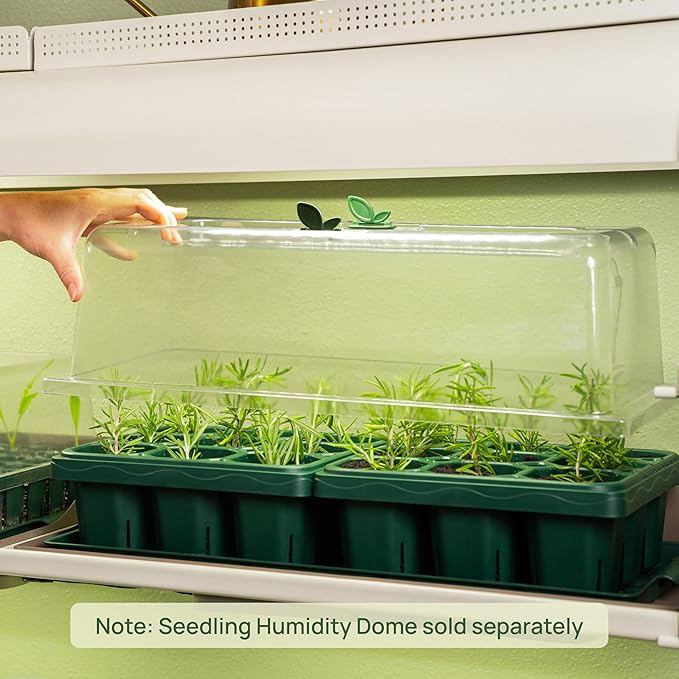 Vego garden Giga Seedling Trays - 4 Pack, 9-Cell UV-Resistant Reusable Starter Trays for Greenhouse/Garden (No Lids)