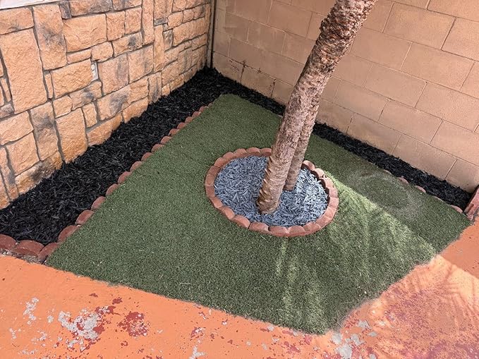 – 100% Wire-Free Premium Grade Shredded Rubber Mulch for Playgrounds & Landscaping | Safe for Kids & Pets, No Replacement Needed, Ultra Durable | Black, 10 lb (0.6 cu ft)