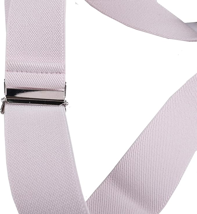 Suspenders for Men Y Back Adjustable Elastic with Strong Clips 47 Inches