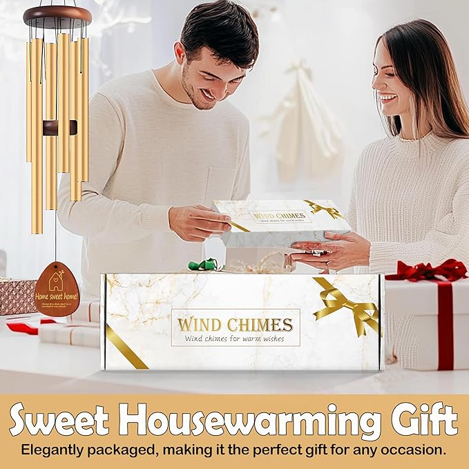 House Warming Gifts New Home,New Home Gift Ideas， Home Sweet Home，House Warming Gift，BestGifts for Housewarming，House Warming Gifts for Women or Men，26 Inch Wind Chimes