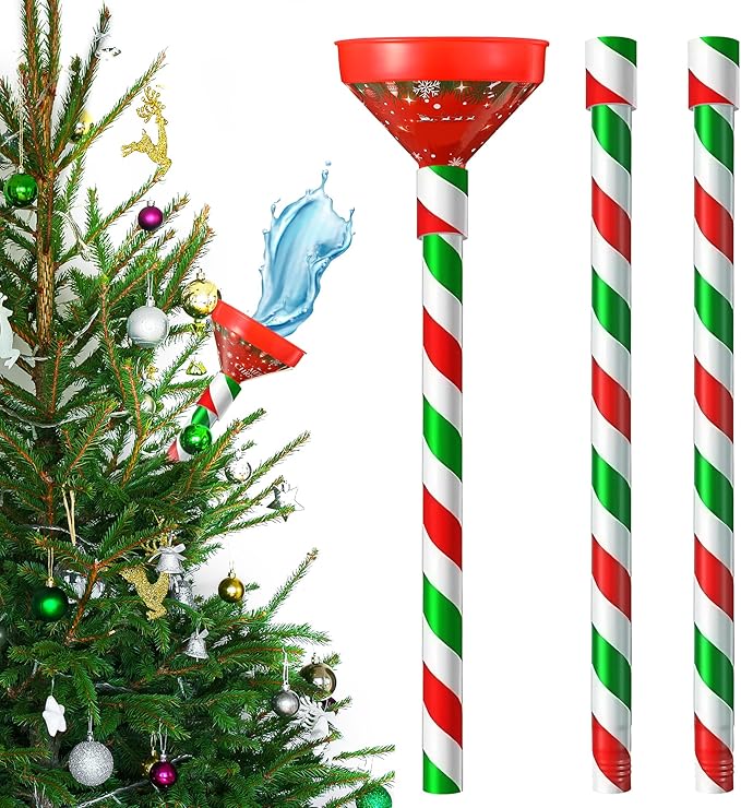 Dreyoo 1 Pack Christmas Tree Watering Funnel, 44 Inch Christmas Tree Watering System Device Xmas Metal Tube Spout for Indoor Christmas Tree and Outdoor Trees
