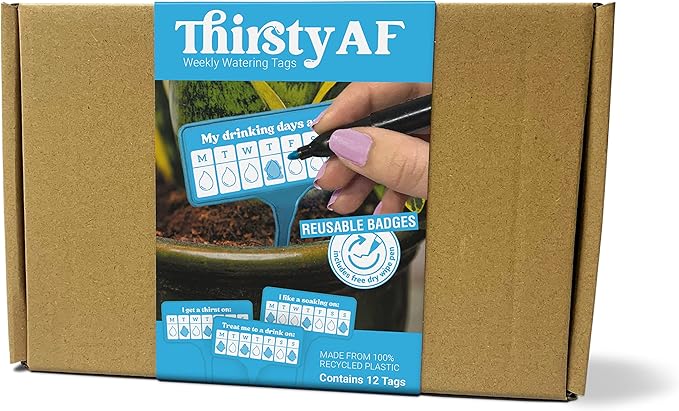 Thirsty AF - Indoor Plant Watering Devices - Pot Plant Care Schedule and Reminder - Gardening Gifts for Women and Men…