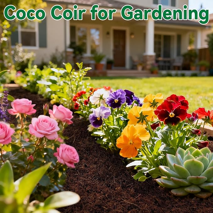 ZeeDix 2 Pcs Coco Coir Brick for Plants- 100% Organic Coconut Coir for Garden Soil & Potting Mix, Low EC and pH Balance, Compressed Coconut Husk Fiber for Seed Starter Soil for Indoor Outdoor Plants
