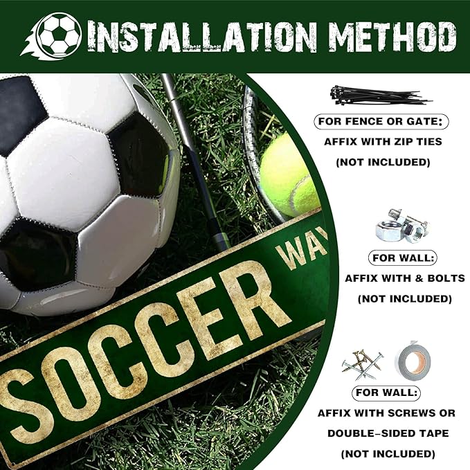 Rasonus Soccer Gifts for Boys 8-12 Men Soccer Poster Wall Decor for Girls Room, Vintage Sports Decor Teen Boys Birthday Christmas Wall Art for Bedroom Man Cave