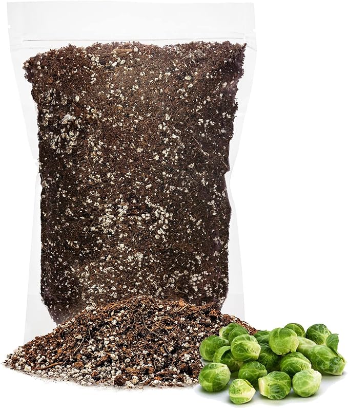 GARDENERA Premium Organic Potting Soil for Brussel Sprouts - (1 Quart Bag)