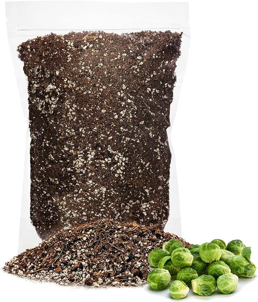 GARDENERA Premium Organic Potting Soil for Brussel Sprouts - (2 Quart Bag)