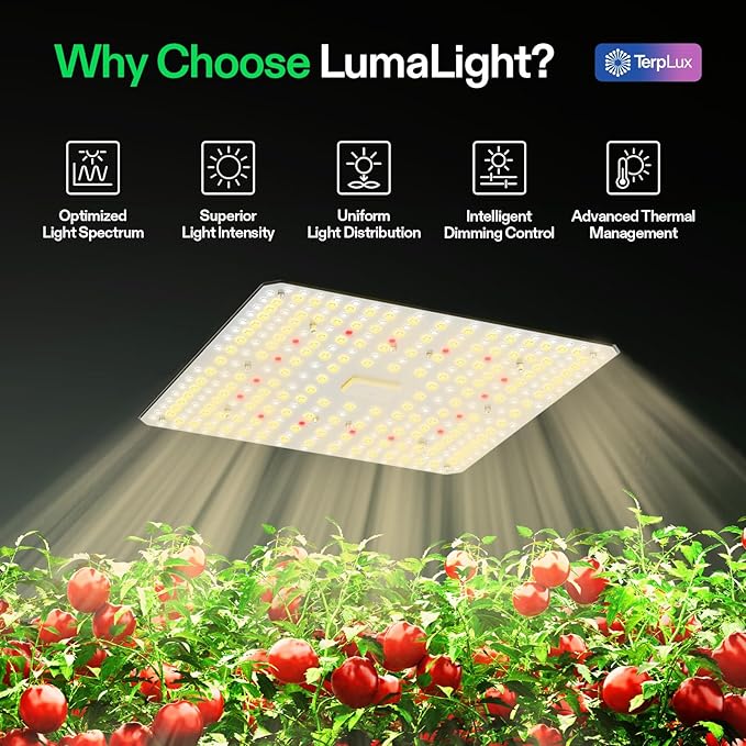 VIVOSUN LumaLight LED Grow Light, Full Spectrum Plant Light, 100W Smart Dimmable & High PPFD for Indoor Plants Seedling Vegetables Bloom