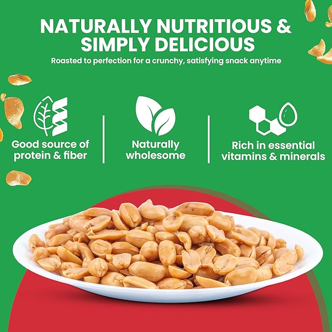 Roasted Unsalted Peanuts 5 Pounds (80oz) By We Got Nuts – Premium Quality Kosher Peanut – Healthy & Natural Rich Flavor Snack – Great For DIY Homemade Peanut Butter – Air-Tight Resealable Bag Package