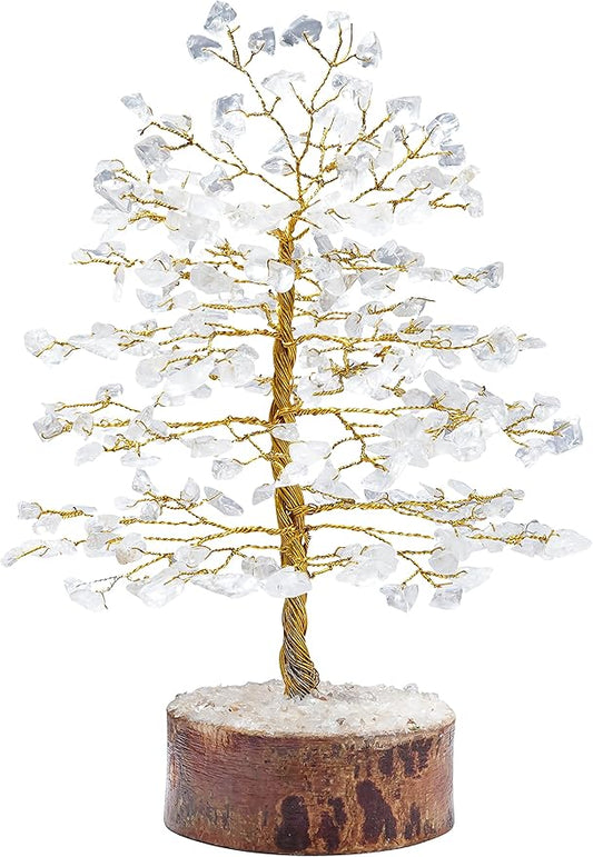 "Clear Quartz Healing Crystals Tree Bonsai Desk Decor for Women Room & Office Decor Spiritual Gift Meditation Crystals Home room decor cute house warming gifts for women Mom Birthday her 10"""""