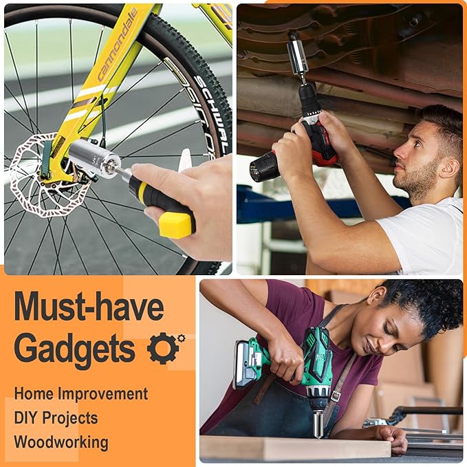 Stocking Stuffers for Men Super Universal Socket Tools Gifts for Men, Grip Set with Power Drill Adapter Cool Stuff Gadgets Present Ideas Gifts for Dad Husband Him Adults Mens Gifts Christmas for Women