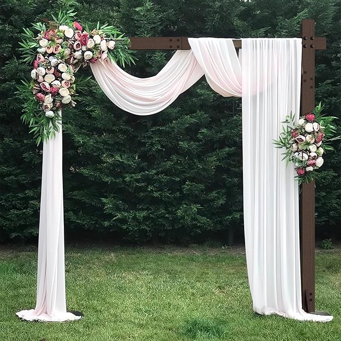 7.48FT Wooden Wedding Arch Frame Backdrop Stand, Square Wood Arch Stand Wedding Arches for Ceremony Wedding Arbor