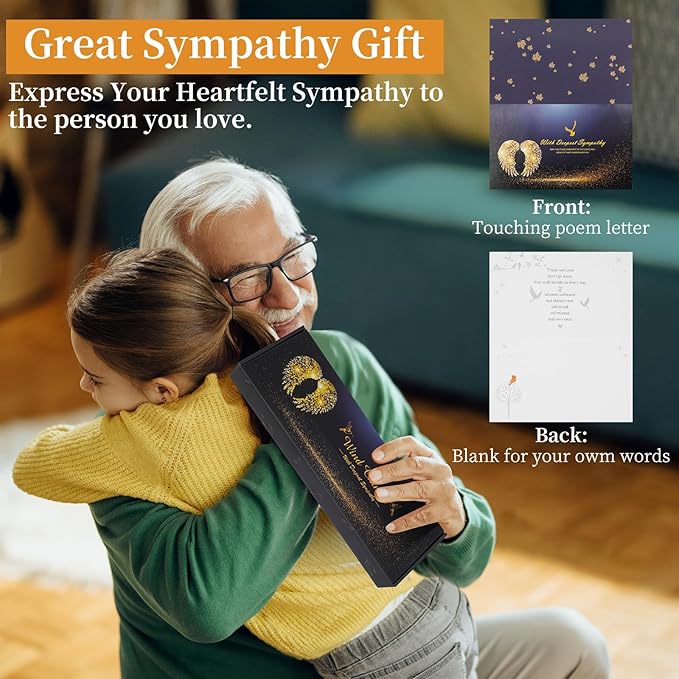 Wind Chimes Outdoor Outside,35" Memorial Wind Chimes,Bereavement Funeral Sympathy Gifts for Loss of Loved One, Mother,Father
