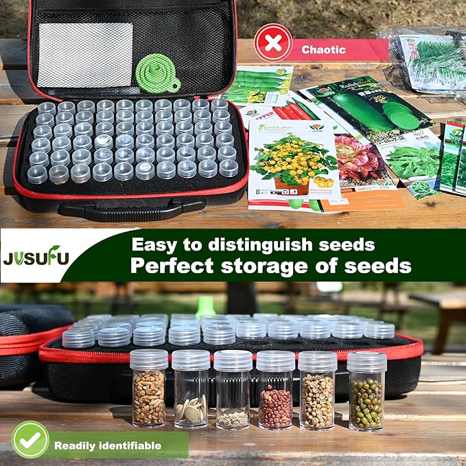 Seed Organizer Storage Box, 60 Slot Seed Organizer For Categorizing And Storing