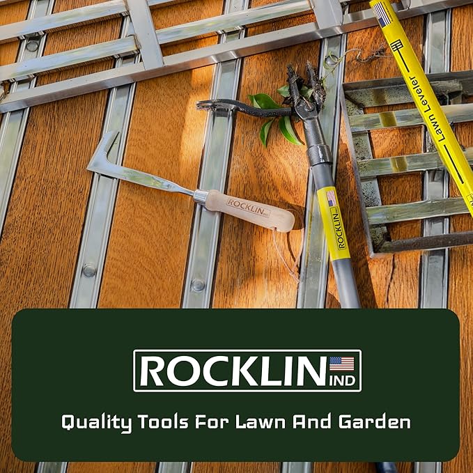Rocklin™ Lawn Leveling Rake – 22” x 10” Stainless Steel Levelawn Tool with 78” Handle | Smooth & Level Soil, Sand or Grass | Durable Leveling Tool for Lawn, Yard and Garden