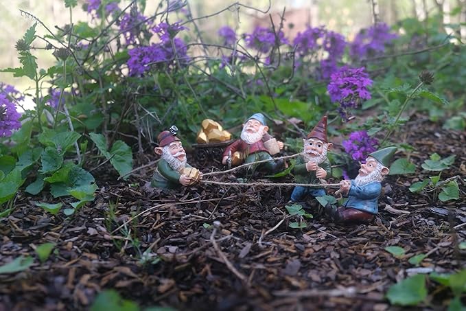 The Gnome Creek Mining Company Garden Statue | Authentic Gold Prospector's Poly-Resin Outdoor Decor |Poly-Resin 5pc Set (Gnome Creek Mining)