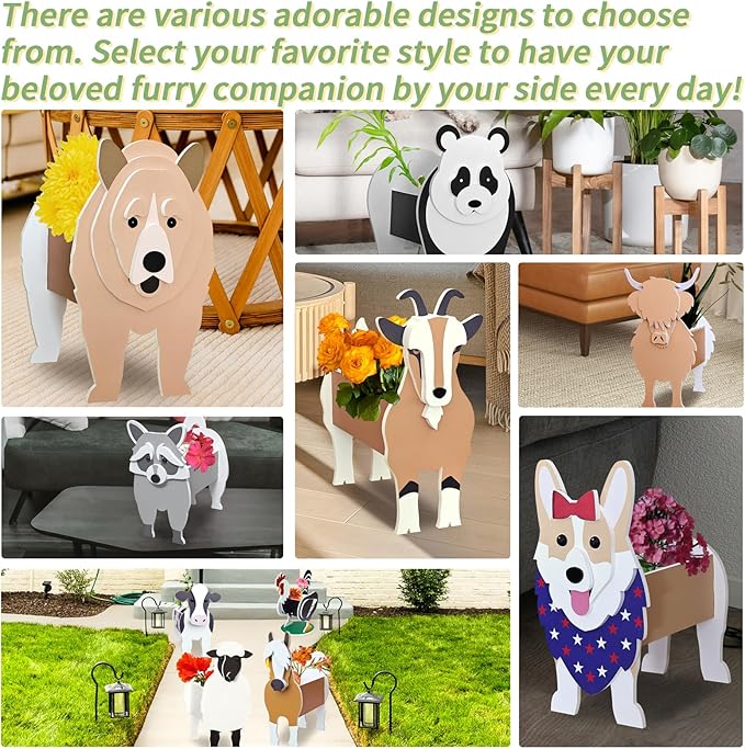 Panda Planter, Cute Animal Shape Flower Planters, Plant Pots for Indoor/Outdoor Garden Decor, Unique Gifts/Souvenirs for Pet Lovers