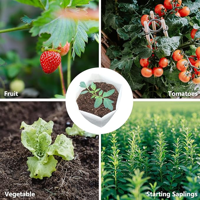 Belit Large Non-Woven Plant Nursery Bags, 30 Pcs Grow Bags Seedling Pots Container for Tree,Vegetable, Flower, Plant Grow (12.6"x13.4")