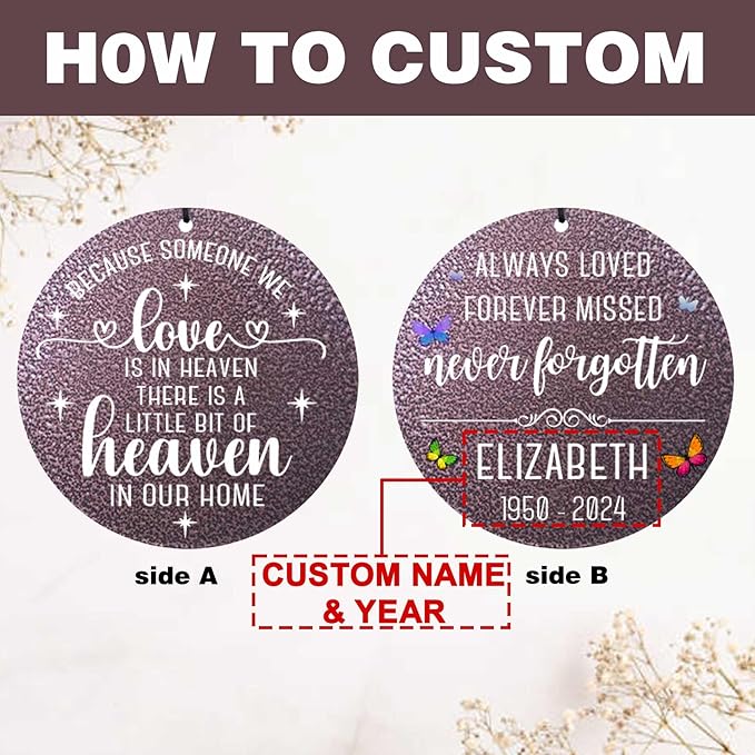 ASTARIN Personalized Memorial Wind Chime for Loss of Loved One 30/36/42 inch, Sympathy Deep Tone Wind Chimes for Mom Dad/Mother Father, Remembrance Gifts for Grief Condolence Funeral, Bereavement 22