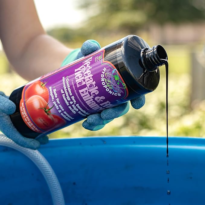 Microbe Life Hydroponics Fruit and Vegetable Plant Growth Yield Enhancer, Plant Nutrients for Better Growth and Yield, Use with Any Feeding Systems Including Hydroponics or Soil, 1 Gallon
