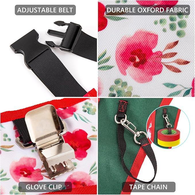 Garden Tool Belt for Women,Multi Pockets Garden Apron for Men,Gardening Tool Belt,Utility Belt Women,Tool Apron Organizer,Adjustable Belt
