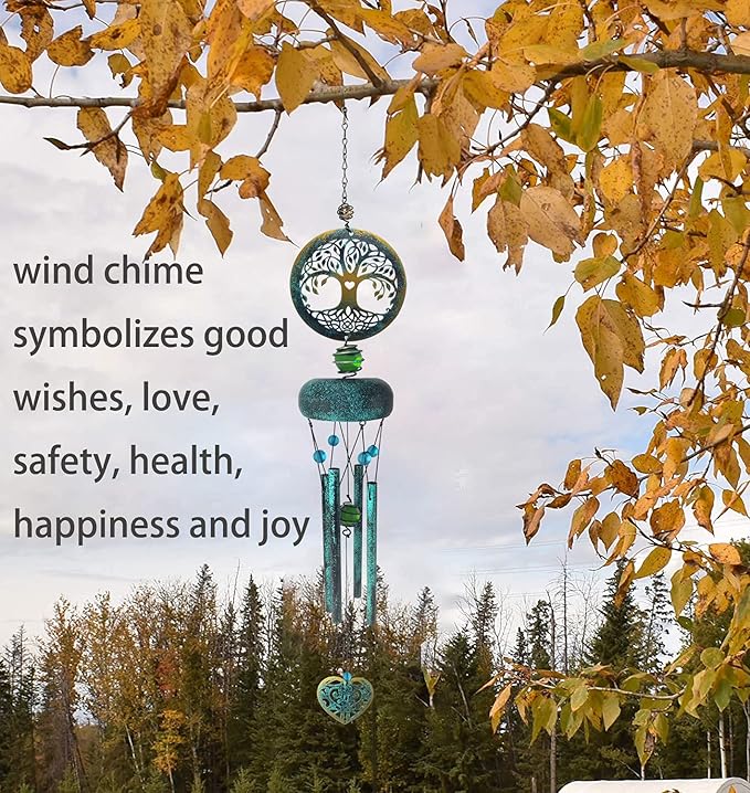Tree of Life Wind Chimes for Outside, Memorial Gifts for Mom, Outdoor Clearance, Sympathy Gifts for Loss of Loved One, Garden Decor