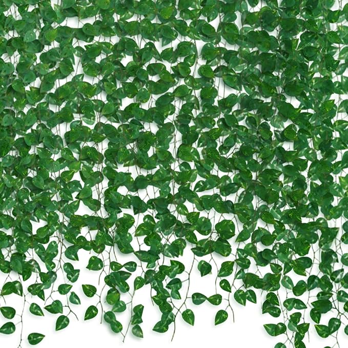 24 Pack 172Ft Fake Plants Artificial Vines for Room Decor, Faux Ivy Greenery Garland for Home Teen Girls Bedroom Living Aesthetic Farmhouse Dorm Wall Decoration, Wedding Easter Christmas Party Gift