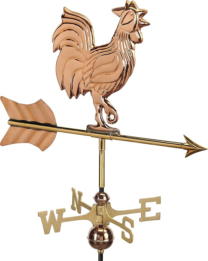 Good Directions Cottage Rooster Weathervane with Garden Pole