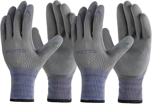 6 Pairs Gardening gloves for men, Garden gloves with rubber coating, Work gloves for Weeding, Digging, Raking, Pruning Flower Rose (Medium/8)