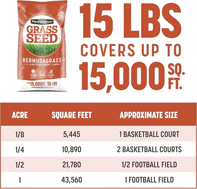 Pennington Bermudagrass Grass Seed 15 lb