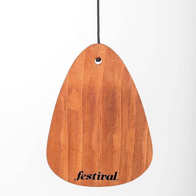 Festival 24-inch Redwood Wind Chime 8 Tubes in Black by Wind River for Patio, Backyard, Garden, and Outdoor décor. Made in The USA