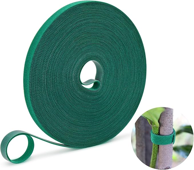 Garden Tape, 65.6 Feet 1/2''Plant Tape, Reusable Plant Garden Ties, Plant Supports for Climbing Plants, Adjustable Plant Straps for Gardening, Home, Office (1 Pack 65.6 Feet)