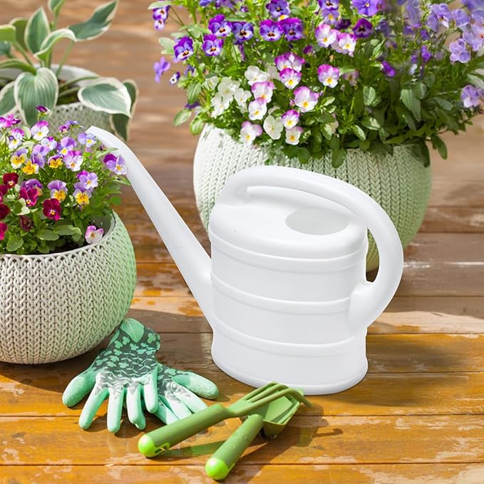 ZXJ Small Plant Watering Can - 1/3 Gallon - White