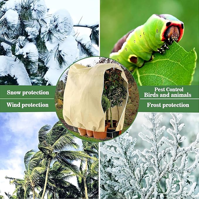 1-Piece Set,Winter Plant Covers Freeze Protection, 200 * 240inch,Frost Covers for Outdoor Plants, with Zipper and drawstringSuitable for Plants, Fruit Trees, shrubs, and Potted Plants