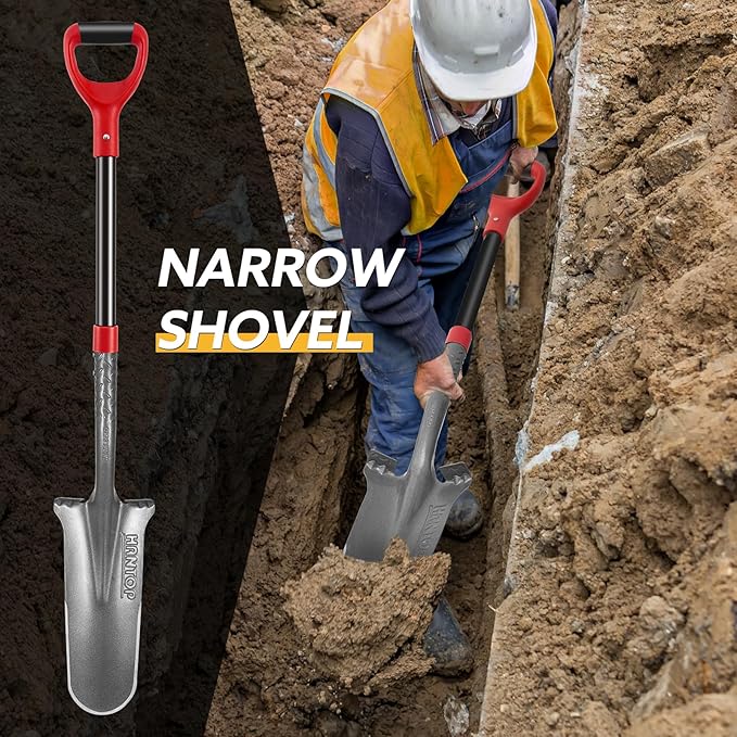 Shovels & Spades - Drain Spade, Digging Garden Shovel, 44 inches