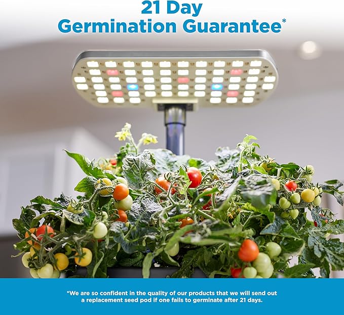 AeroGarden Harvest 2.0, Indoor Garden Hydroponic System with LED Grow Light, Holds up to 6 Pods, Charcoal