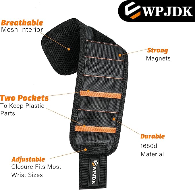 Magnetic Wristband for Holding Screws, Drilling Bits, Nails, Stocking Stuffers Gifts for Men Father's Day Gift Christmas Gifts for Dad Birthday Gifts for Men Dad Gadget Gifts for Husband