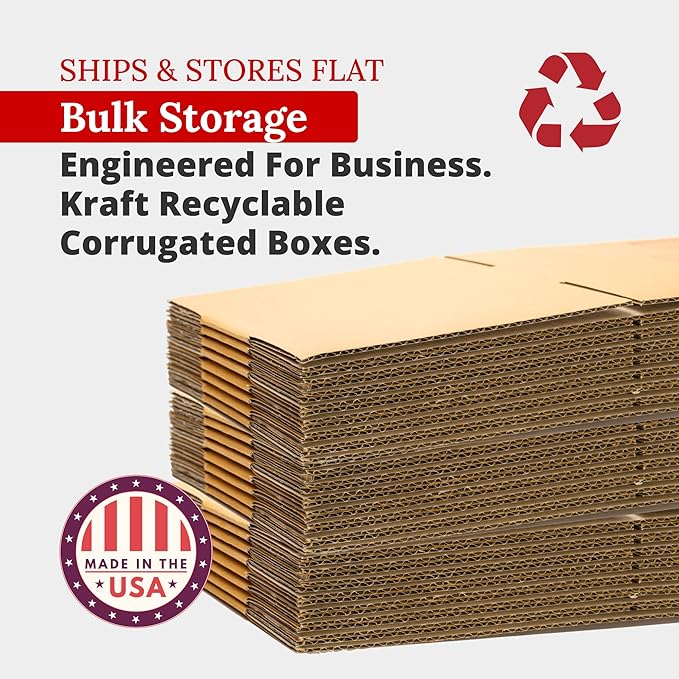 PARTNERS BRAND 4x4x36 Tall Corrugated Boxes, Tall, 4L x 4W x 36H, Pack of 25 | Shipping, Packaging, Moving, Storage Box for Home or Business, Strong Wholesale Bulk Boxes