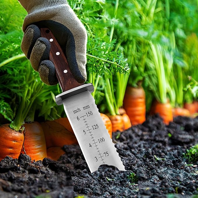 Namibagata Japanese Steel Hori Hori Garden Knife, Insulation Knife Straight Blade Hori Hori Garden Knives use as Digging, Weeding knives, Planting Knives & Sod Cutter | 12" Stainless Steel with Cutting Edge, Full-Tang walnut Wood Handle with Sheath