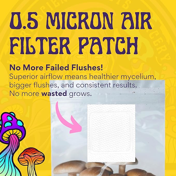 2 LB 2-Pack All-in-One Grow Bag: Up to 32oz of Mushrooms! Nutrient-Enhanced, Injection Port, Just Add Your Own Spores & Grow Like Magic (2 x 2 LB Bags)