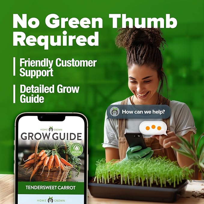 HOME GROWN Tendersweet Carrots Seeds 1 Pack - 3000 Non-GMO Heirloom Carrot Seeds for Planting Outdoors - High- (Daucus carota subsp. sativus)